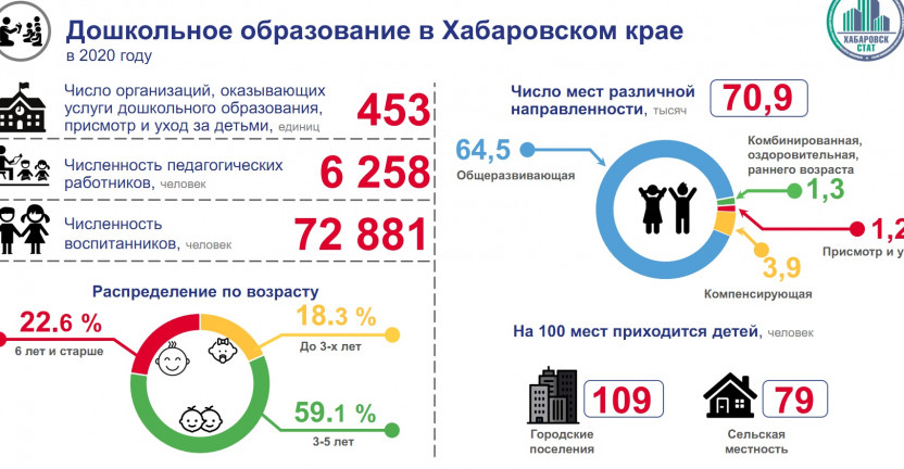 О дошкольном образовании в Хабаровском крае в 2020 году