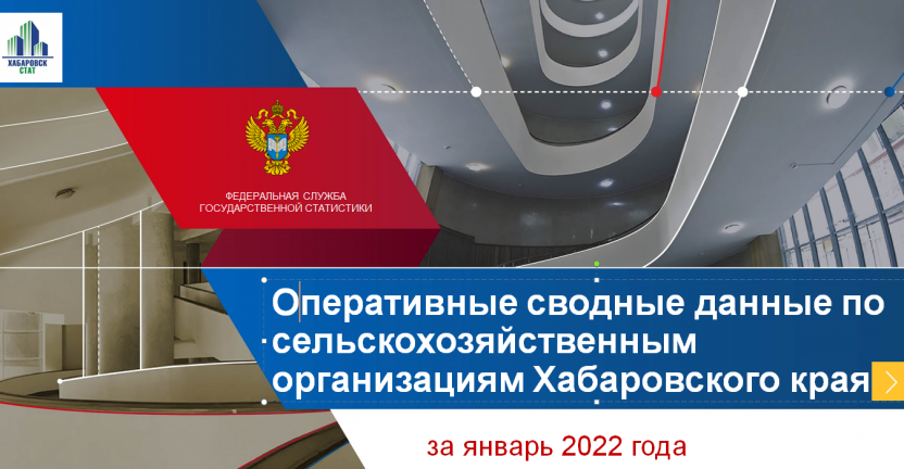 Оперативные сводные данные по сельскохозяйственным организациям  Хабаровского края за январь 2022 года