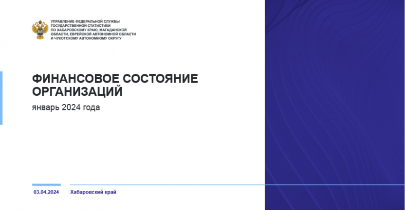 Финансовое состояние организаций Хабаровского края  в январе 2024 года