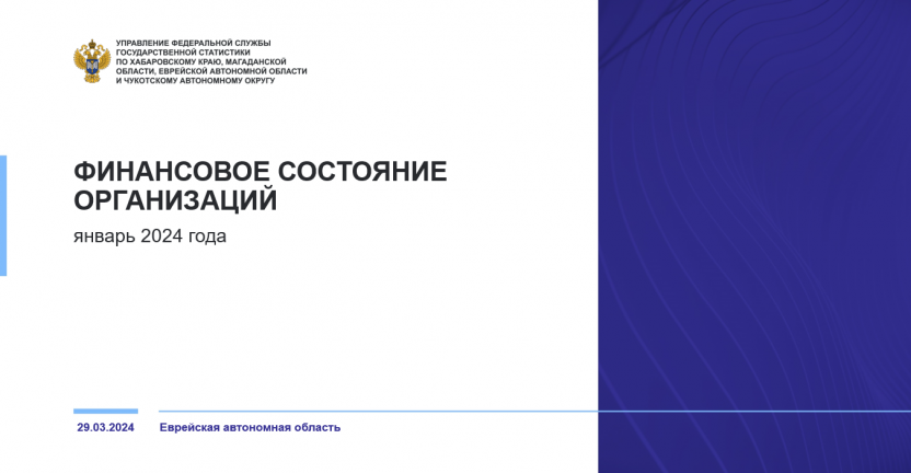 Финансовое состояние организаций Еврейской автономной области за январь 2024 года