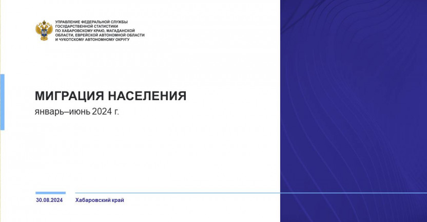 Миграция населения по Хабаровскому краю за январь-июнь 2024 года